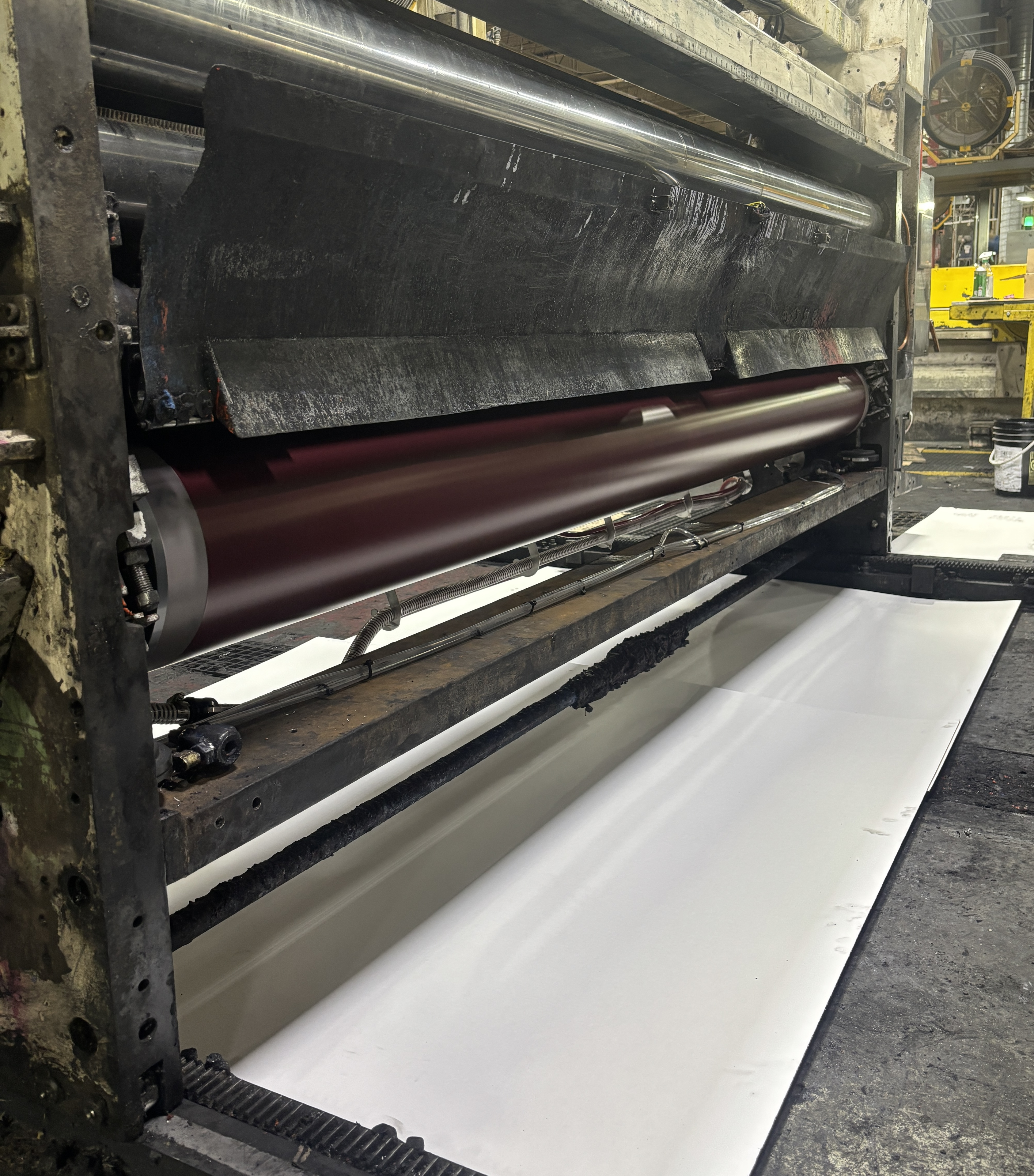 Ink chamber retrofit detail — press roll and doctor blade assembly